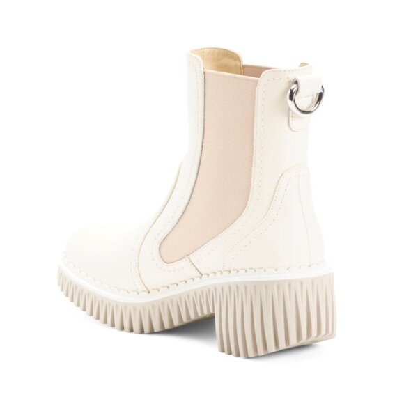 4CCCCEES Ivory Leather Plita Cella Chelsea Boots - Picture 2 of 2